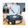 Cloer 6630 Crepe Maker 2 Crepes Black Stainless Steel 30 cm