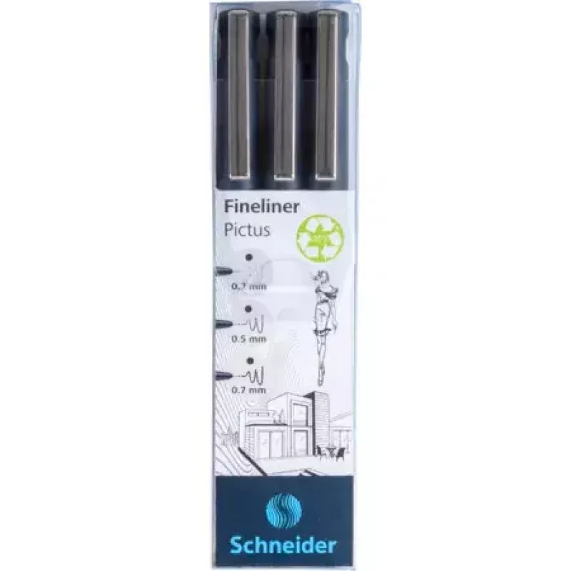 Fineliner Schneider Pictus Black 3 pcs