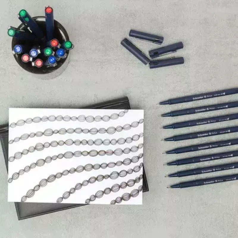 Fineliner Schneider Schreibgeräte Pictus Black 8 pcs