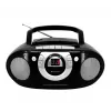 Portable stereo system Soundmaster SCD5100SW — Analog FM tuner 87.5–108 MHz, CD/MP3 player, 1 W RMS, LED display, black