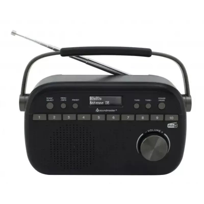 Portable Radio Soundmaster DAB280 — DAB+, FM, Analog & Digital, 1.2 W, Black, AC/Battery