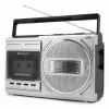 Portable cassette player Soundmaster RR20SI — FM/MW/SW radio, 3 W RMS, 3.5 mm headphone, Black/Silver