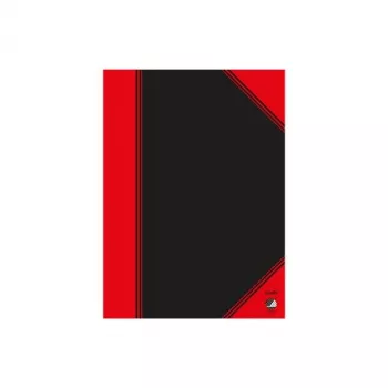 Writing notebook Bantex 100302813 — A5, 96 sheets, lined, 70 g/m², hardcover, black/red