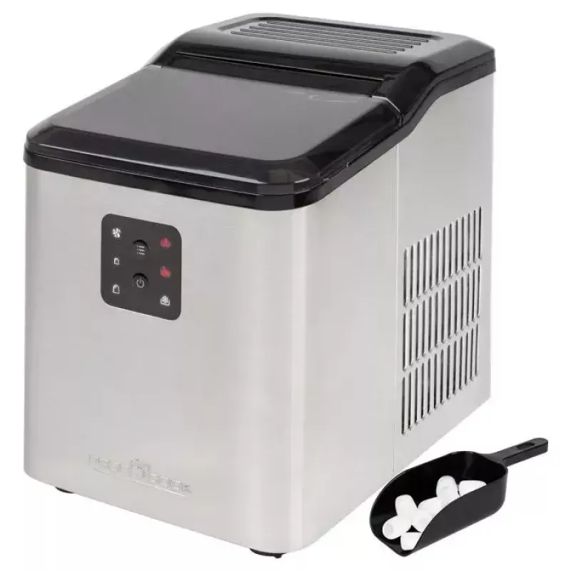 Ice cube maker ProfiCook PC-EWB 1253 — 12 kg/24h, 1.5 L tank, 2 cube sizes, 120 W, Black/Grey