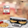Waffle iron CLATRONIC WA3745, 2 waffles, 1200 W, stainless steel insert, non-stick plates, grey