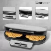 Waffle iron CLATRONIC WA3745, 2 waffles, 1200 W, stainless steel insert, non-stick plates, grey