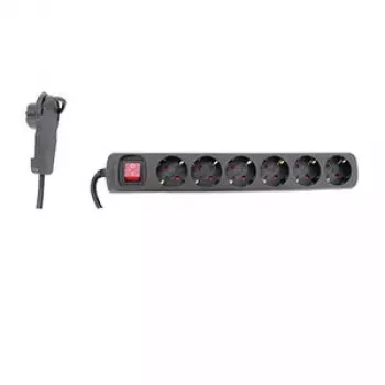 Power Extension REV 12626514 2m 6 AC Outlets Indoor Black