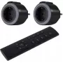 Wall-mounted radio switch set REV 0085520503, 2-channel plus 1, anthracite finish