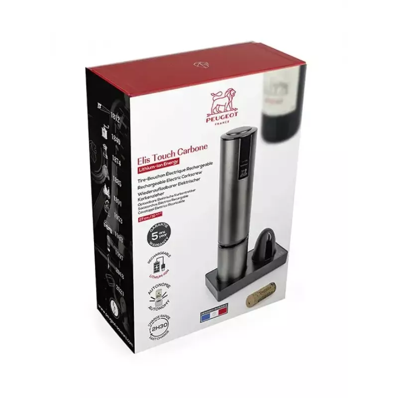 Bottle opener Peugeot Saveurs Elis Touch Carbone Stainless steel