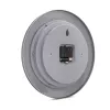 Digital clock Mebus 19454 Round Silver White Battery AA