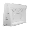 Quartz alarm clock Mebus 25738 White Rectangle Battery AAA