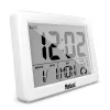 Quartz alarm clock Mebus 25738 White Rectangle Battery AAA