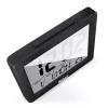 Quartz alarm clock Mebus 25739 Black Rectangle Blue Backlight