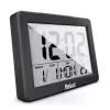 Quartz alarm clock Mebus 25739 Black Rectangle Blue Backlight
