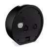 Quartz alarm clock Mebus 25806 Round Black White Analog Battery AA