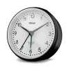 Quartz alarm clock Mebus 25806 Round Black White Analog Battery AA