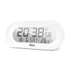 Digital alarm clock Mebus 25808 Oval White Blue backlight Battery AAA