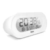 Digital alarm clock Mebus 25808 Oval White Blue backlight Battery AAA