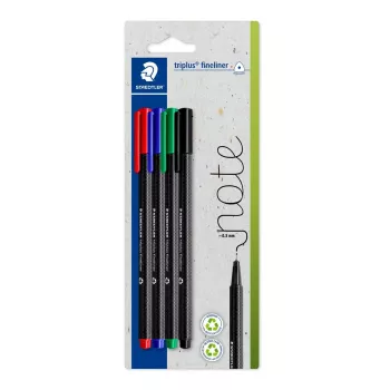 Fineliner Staedtler 334-S BK4 Ultra Fine Black Blue Green Red 4 pcs