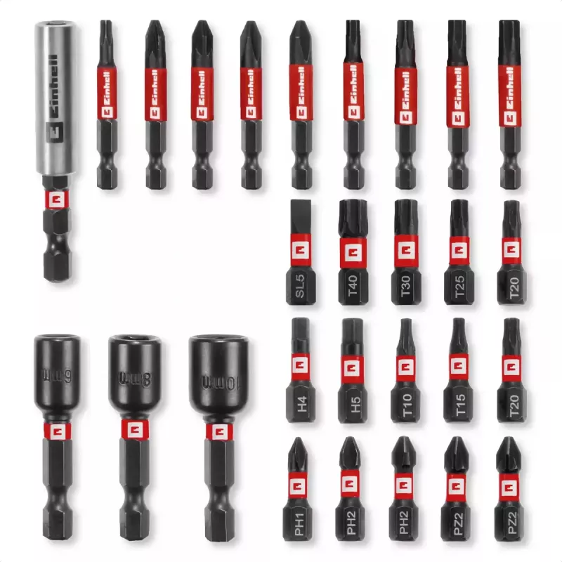 Screwdriver Bit Set Einhell 49108703 28 pcs Steel