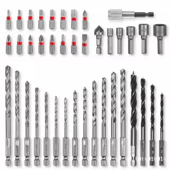 Drill bit set Einhell-KWB 40 pcs, 25 mm length, in storage box