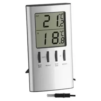 Electronic environment thermometer TFA-Dostmann 30.1027 Indoor Silver °C