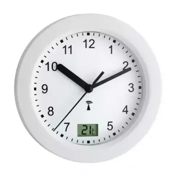 Wall/Table Clock TFA 60.3501 — Round White, 170×59 mm, AA 1.5V