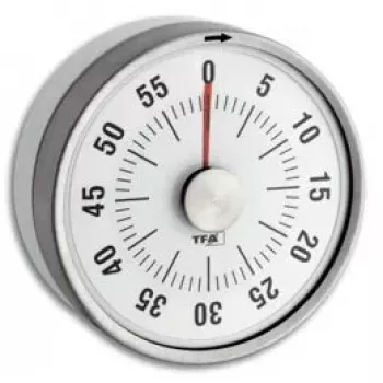 Alarm clock TFA-Dostmann 38.1028.02 White Analog 79x79x33mm