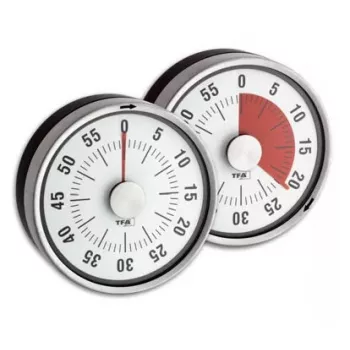 Alarm Clock TFA-Dostmann 38.1028.10 Analog Black Grey 79x79x33mm