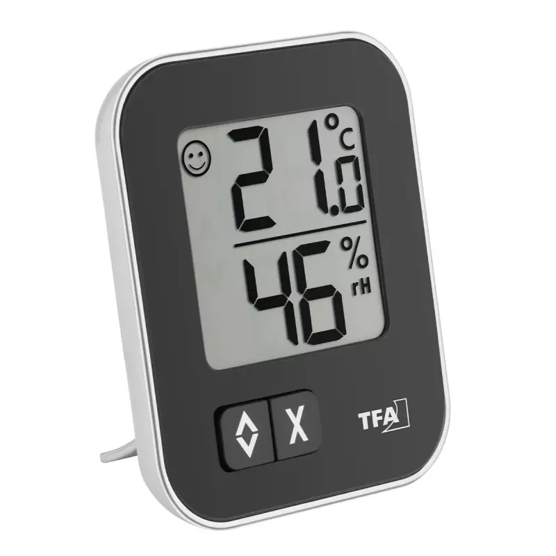 Hygrometer TFA-Dostmann MOXX Hair tension Black