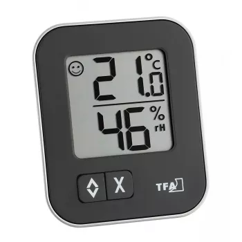 Hygrometer TFA-Dostmann MOXX Hair tension Black