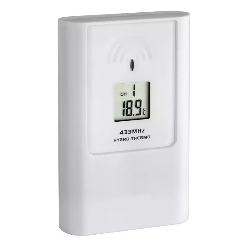 Indoor/Outdoor Weather Station tfa dostmann Casa White LCD Battery — wireless 0.433 GHz, AA 1.5 V, 141×100×48 mm