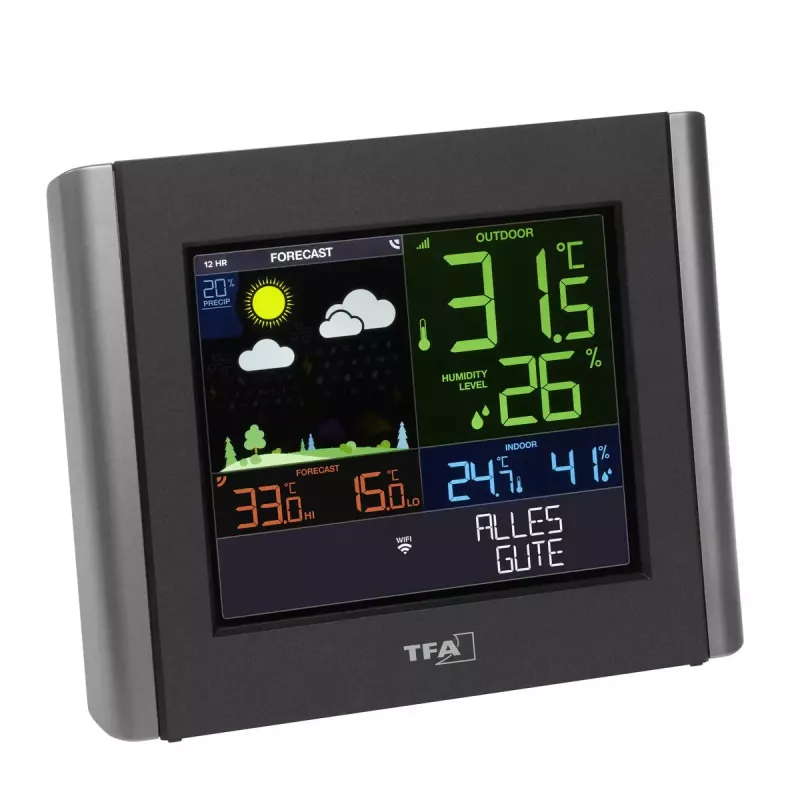 TFA-Dostmann VIEW METEO Black Battery Wi-Fi Humidity 10-99%