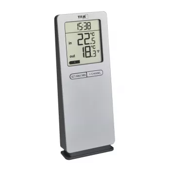 Electronic environment thermometer TFA-Dostmann 30.3071.54 Indoor/outdoor Silver
