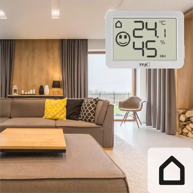 Indoor Temperature & Humidity Sensor TFA-Dostmann 30.5055.02 Freestanding Wireless