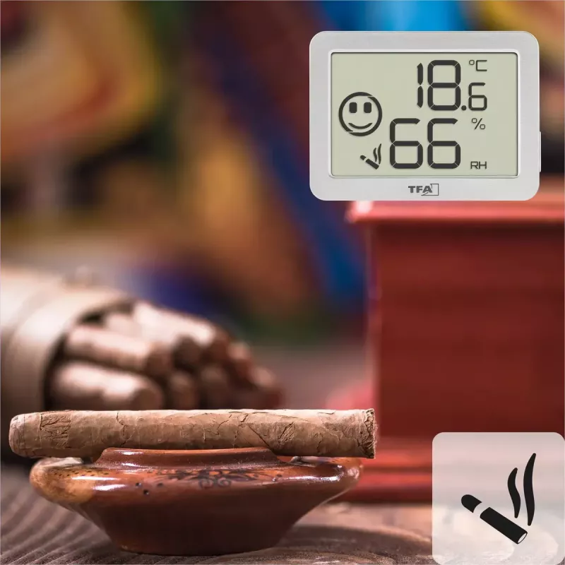 Indoor Temperature & Humidity Sensor TFA-Dostmann 30.5055.02 Freestanding Wireless