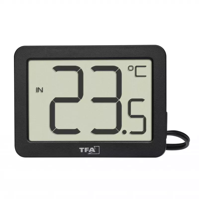 Electronic environment thermometer TFA-Dostmann 30.1066.01 Indoor/outdoor Black