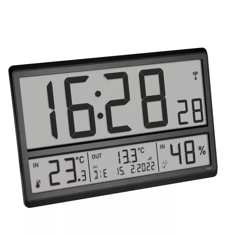 Digital alarm clock TFA-Dostmann 60.4523.01 Black LCD
