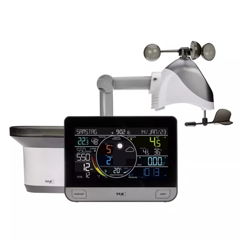 TFA-Dostmann View Pro Black DC/Battery Wi-Fi Anemometer Thermometer Hygrometer Barometer