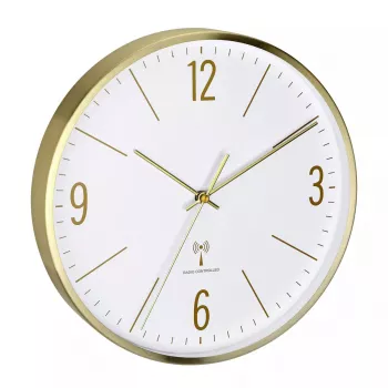 Analog clock TFA-Dostmann 60.3534.53 Round Gold Battery AA 1.5V