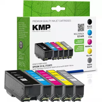 Cartridge KMP Epson T3357 Multipack 400-650S E216VX remanufactured Black