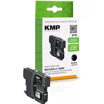Cartridge KMP Brother LC-980BK black 300 S B77B 1521 4001