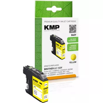 Cartridge KMP Brother LC-123Y Yellow Remanufactured
