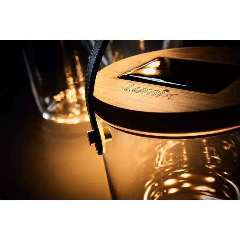 Table lamp Krinner LUMIX Deco Glass Basic LED Transparent Bamboo Glass