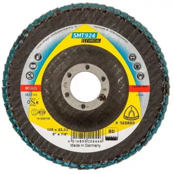 Abrasive mop disc KLINGSPOR SMT 924 125x22.23 mm Grain 80