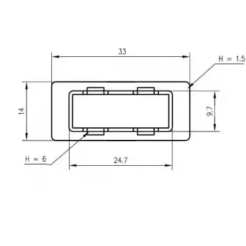Cover for SC-Duplex adaptor Telegärtner B00012A0011 Black