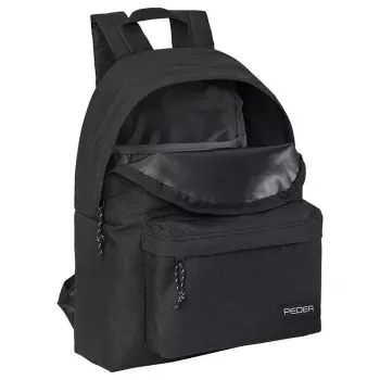 Backpack PEDEA Style for 33.8 cm (13.3 inch) devices, Black, 1 front pocket, carrying handle, shoulder strap
