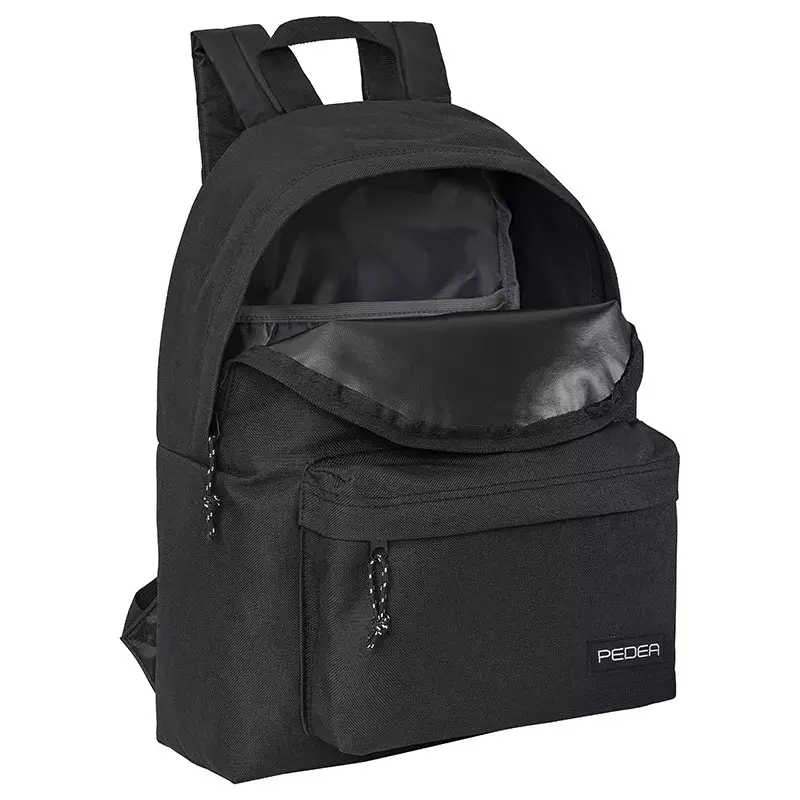 Backpack PEDEA Style for 33.8 cm (13.3 inch) devices, Black, 1 front pocket, carrying handle, shoulder strap