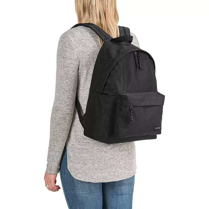 Backpack PEDEA Style for 33.8 cm (13.3 inch) devices, Black, 1 front pocket, carrying handle, shoulder strap