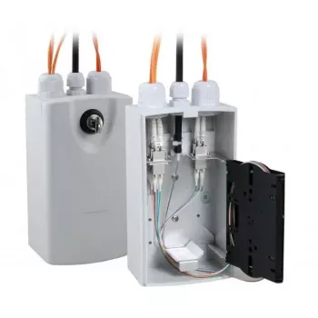 Fibre optic adapter EFB Elektronik LOGON LFH015 LC/SC, grey, plastic housing, 103×93×185 mm